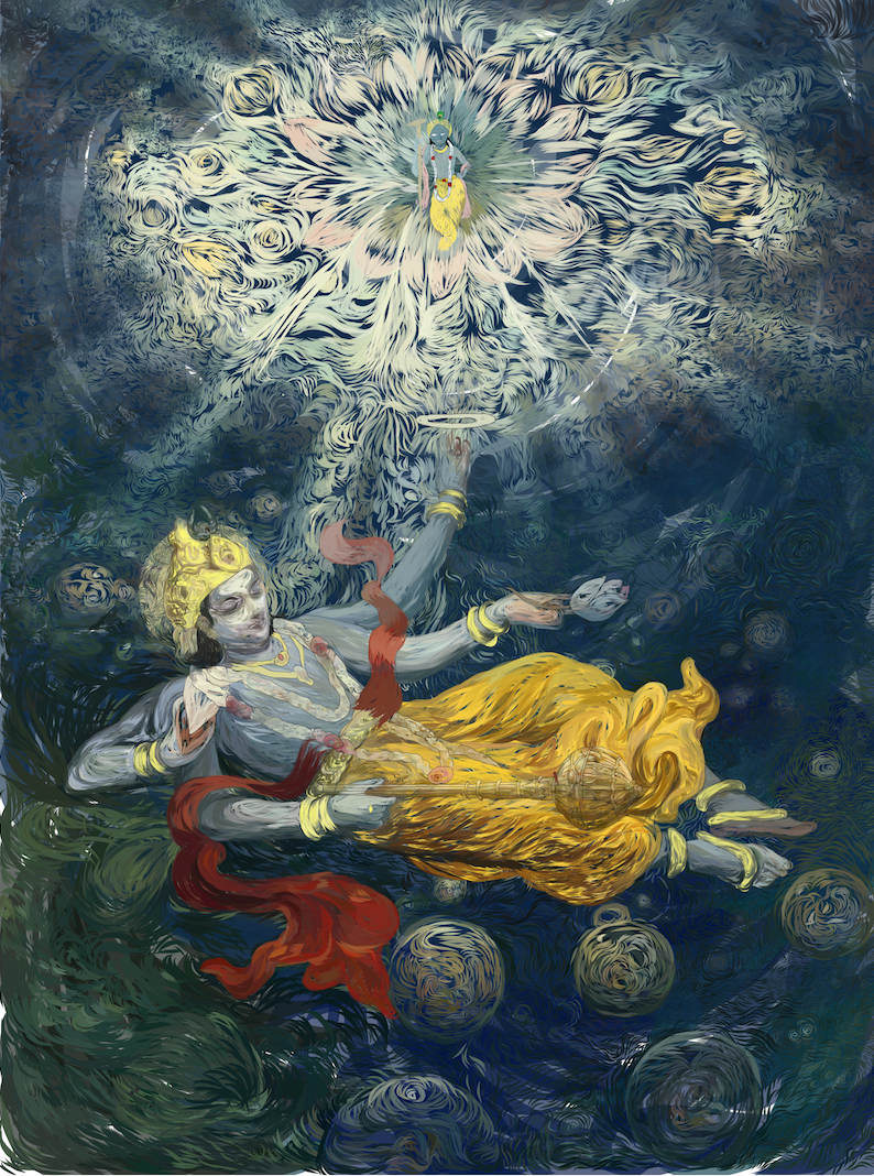 Sleeping Lord Vishnu - Every breath is an opportunity of creation