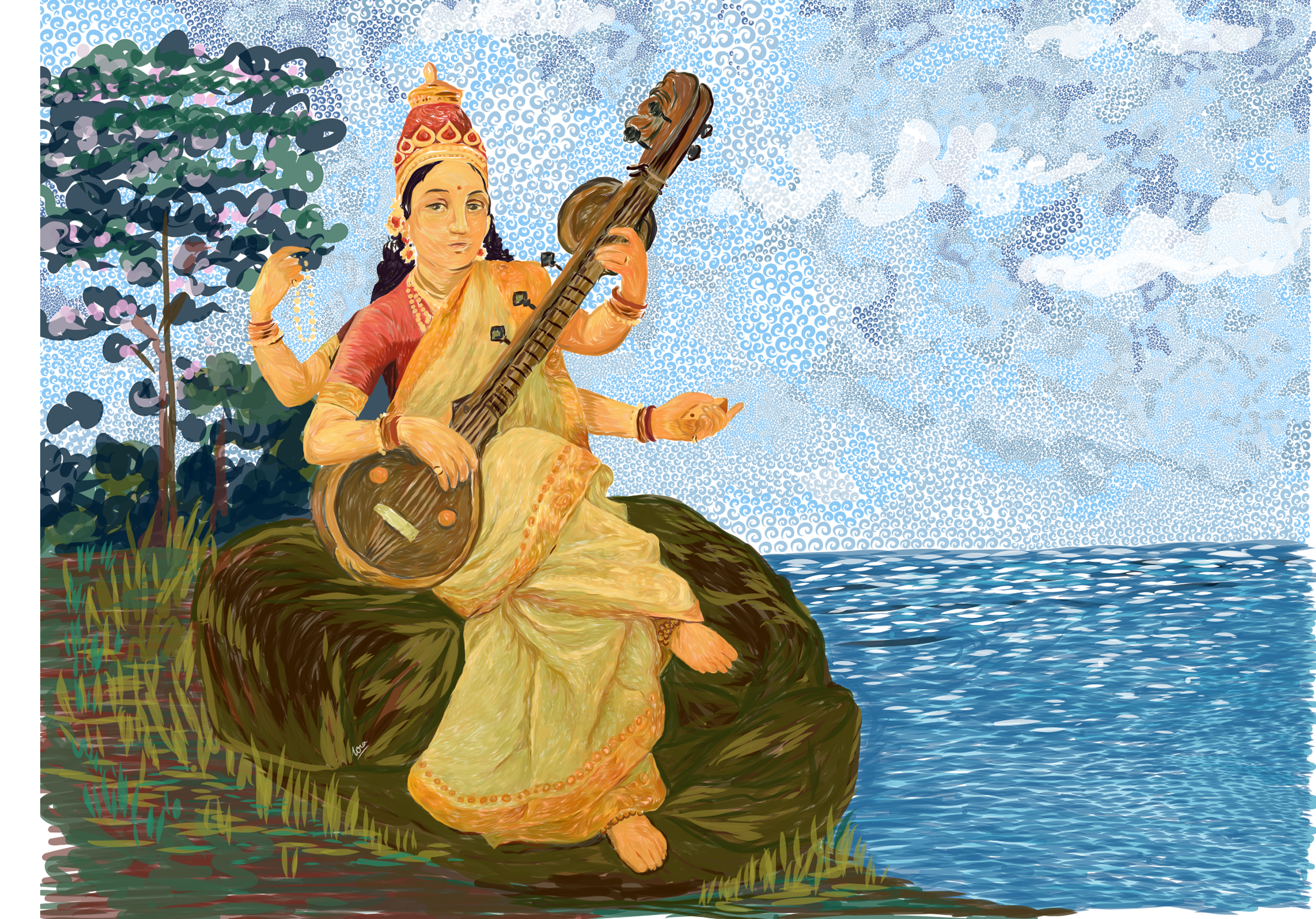 Ma Saraswati - Abundance of knowledge and learning – liras studio