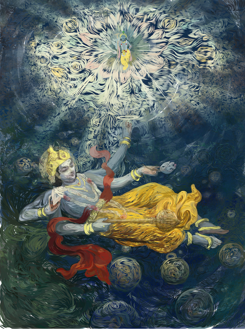 Sleeping Lord Vishnu -  Every breath is an opportunity of creation